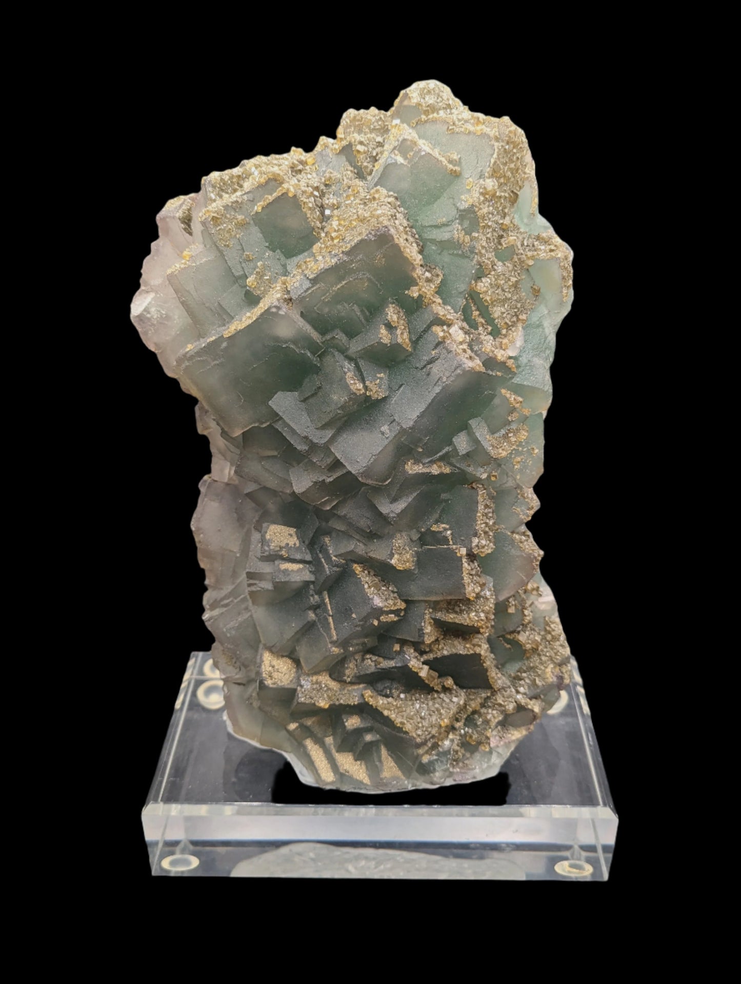 fluorite with barite and pyrite