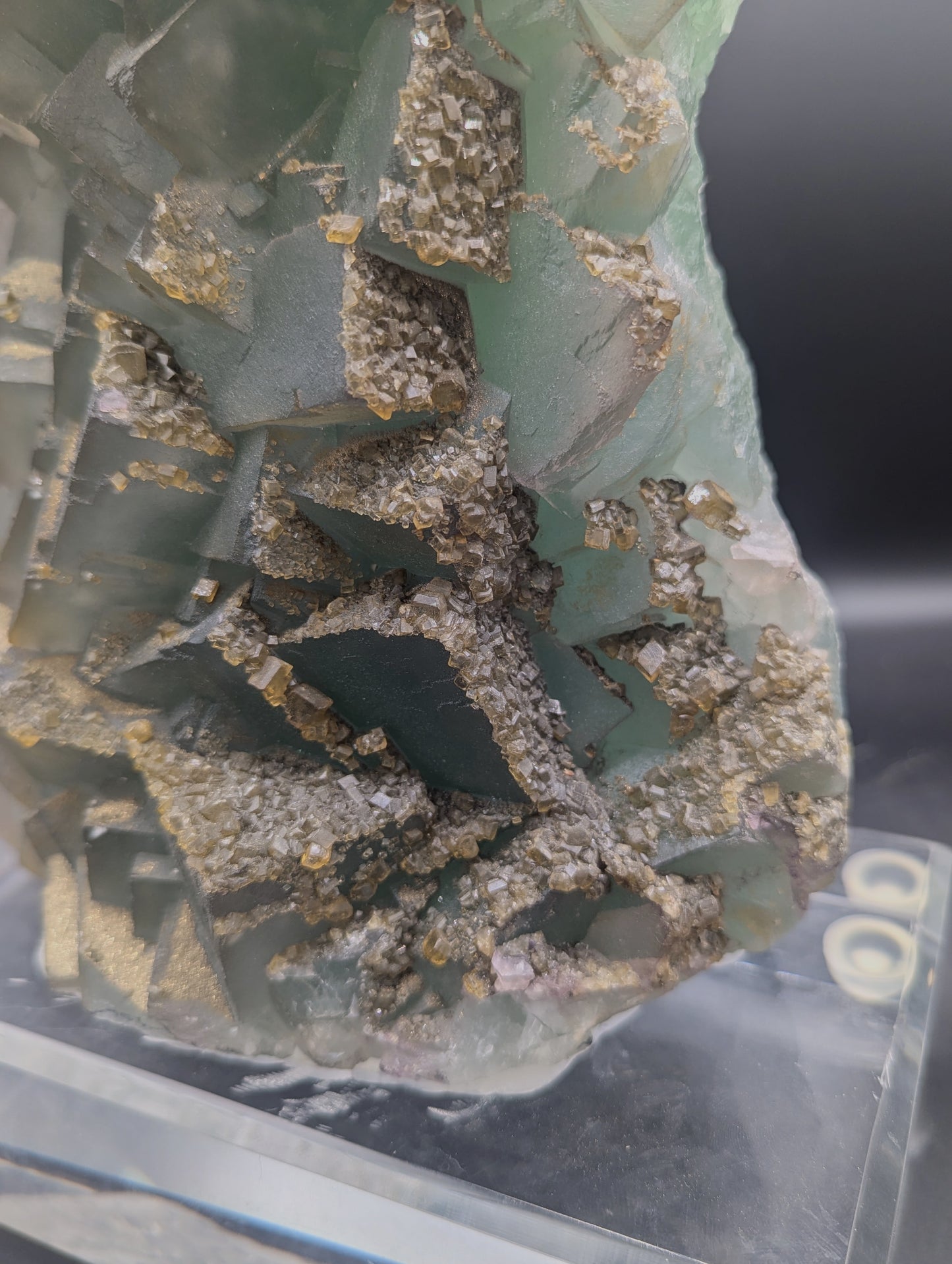 fluorite with barite and pyrite